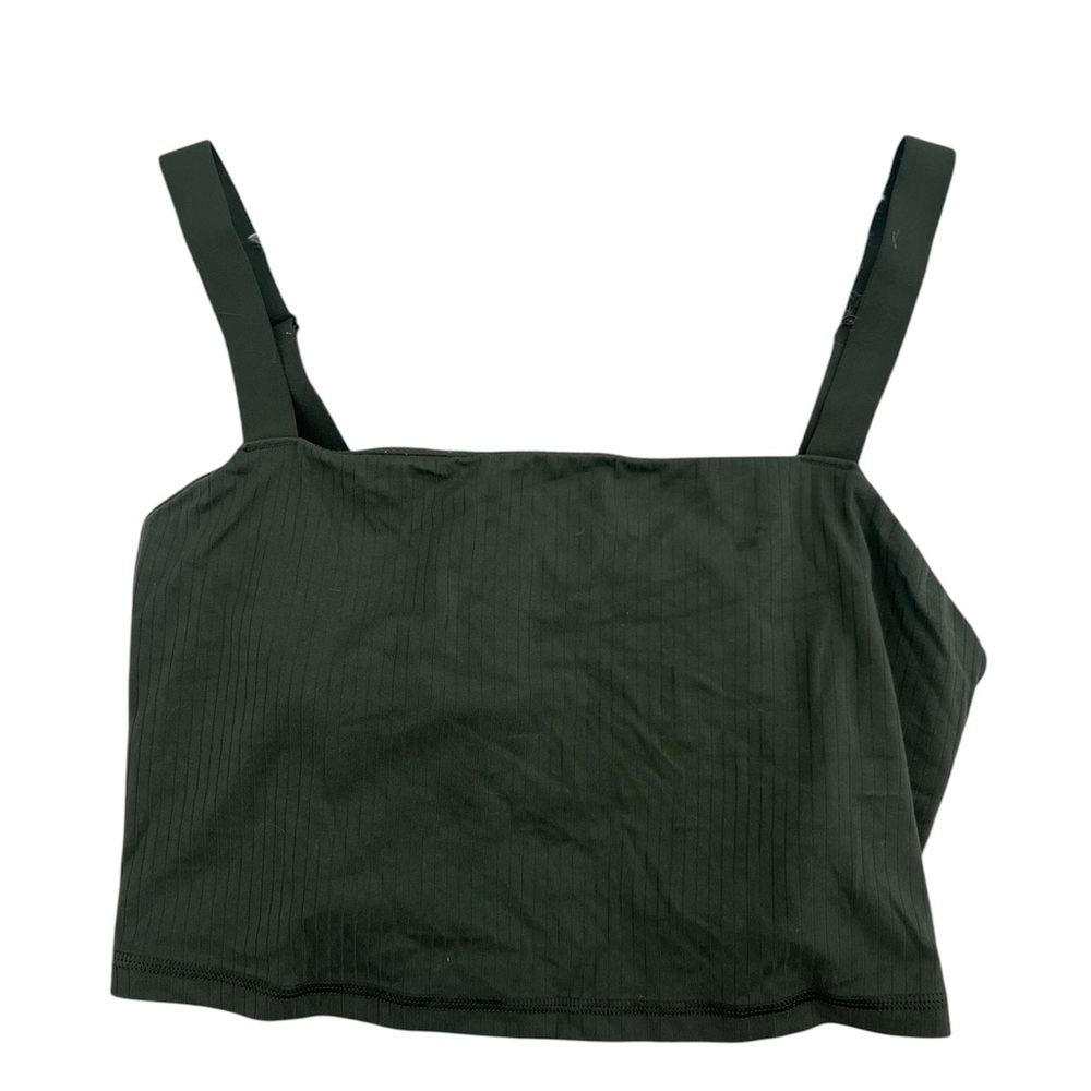 Aerie Green Sleeveless Boxy Crop Tank Top